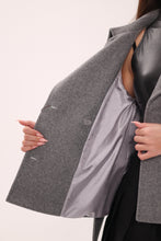 Load image into Gallery viewer, Megan Tailored Wool Blend Coat in Grey