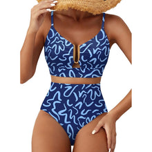 Load image into Gallery viewer, Women's Floral Print High-Waist U-Wire Bikini Set