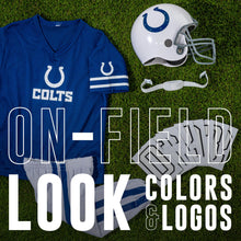Load image into Gallery viewer, Franklin Sports NFL Youth Football Uniform Set for Boys & Girls - Includes Helmet, Jersey & Pants with Chinstrap + Numbers Indianapolis Colts Medium - # BOAA12110001