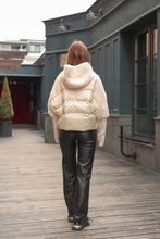 Load image into Gallery viewer, Serena Eco-Fur Down Fill Coat in Ivory