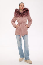 Load image into Gallery viewer, Genuine Silver Fox Fur Trim Down Insulated Parka