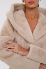 Load image into Gallery viewer, Faux Mink Effect Fur Hooded Coat