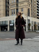 Load image into Gallery viewer, Emily Classic Wool Blend Overcoat in Rich Chocolate