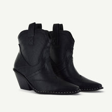 Load image into Gallery viewer, ISABEL: WESTERN BOOTIE - BLACK SNAKE