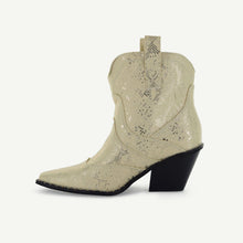 Load image into Gallery viewer, ISABEL: WESTERN BOOTIE - OFF-WHITE SNAKE
