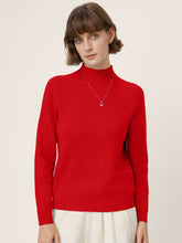 Load image into Gallery viewer, Premium Cashmere Blend Hand-Finished Seamless Mock Neck Ribbed Sweater RHEA
