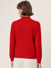 Load image into Gallery viewer, Premium Cashmere Blend Hand-Finished Seamless Mock Neck Ribbed Sweater RHEA