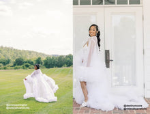 Load image into Gallery viewer, Tulle Ruffled Sleeves Fringe Multi-Color Custom Robe Dress for Theme Photo Shoot