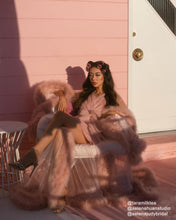 Load image into Gallery viewer, 2-Layer Thick Feather Tulle Robe Set โ Luxury Photoshoot / Holiday Glam Gown (Multi-Color)