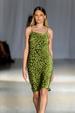 Load image into Gallery viewer, Aliana Silk Leopard Imprint Slip Dress