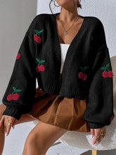Load image into Gallery viewer, Embroidered Loose Fit Cardigan Knit Sweater | NCS