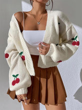 Load image into Gallery viewer, Embroidered Loose Fit Cardigan Knit Sweater | NCS