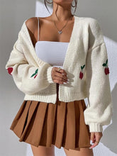 Load image into Gallery viewer, Embroidered Loose Fit Cardigan Knit Sweater | NCS