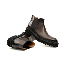 Load image into Gallery viewer, Espresso Leather Platform Chelsea