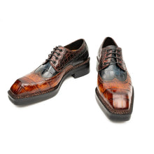 Load image into Gallery viewer, Exotic Crocodile Leather Derby Shoes
