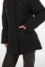 Load image into Gallery viewer, Onyx Genuine Fox Fur Vest-Lined Wool Blend Parka