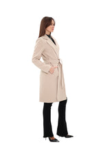 Load image into Gallery viewer, Windsor Classic Wraparound Cashmere Blend Overcoat in Nude