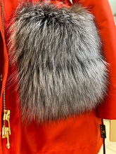 Load image into Gallery viewer, Roma Genuine Silver Fox Fur Rabbit Fur Insulated Parka in Red