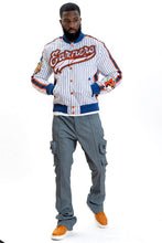 Load image into Gallery viewer, F1047 Earners League Satin Varsity Jacket - White