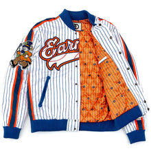 Load image into Gallery viewer, F1047 Earners League Satin Varsity Jacket - White