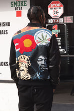 Load image into Gallery viewer, F1059 BLOW Wool Varsity Jacket - Black