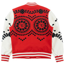 Load image into Gallery viewer, F1060 Cashay Wool Varsity Jacket - Red
