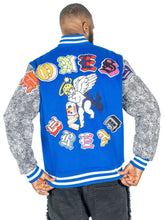 Load image into Gallery viewer, F1080 Honest Bread Wool Varsity Jacket - Royal