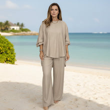 Load image into Gallery viewer, Women's Batwing Sleeve Loose Top & Wide Leg Pants Two-Piece Set