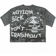 Load image into Gallery viewer, F132 Motion Sickness Cropped Tee - Black