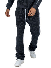 Load image into Gallery viewer, F4378 Baroque Burn Out Terry Set - Black
