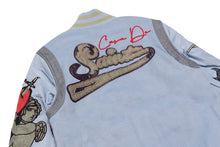 Load image into Gallery viewer, F1071 CASA De Wool Varsity Jacket - Blue