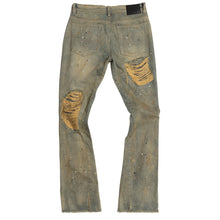 Load image into Gallery viewer, F1772 Basel Distressed Stacked Jeans - Antique Wash