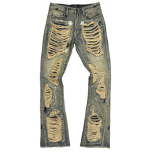 Load image into Gallery viewer, F1772 Basel Distressed Stacked Jeans - Dirt