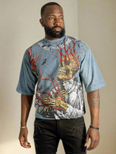 Load image into Gallery viewer, Tee | F179 Heartless Cropped - Blue