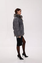 Load image into Gallery viewer, Reversible Genuine Silver Fox Down Fill Coat
