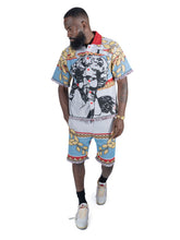 Load image into Gallery viewer, F617 The Saint Tapestry Shorts - White