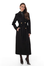 Load image into Gallery viewer, Vivian Tailored Cashmere Wool Coat in Black
