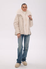 Load image into Gallery viewer, Genuine Polar Fox Fur Down Insulated Parka in Ivory