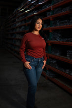 Load image into Gallery viewer, FR Women's Crew Neck - Wine Red