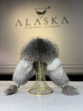 Load image into Gallery viewer, Genuine Silver Fox Fur Genuine Leather Hat