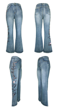 Load image into Gallery viewer, Women's High-Waist Vintage Stretchy Slim-Fit Flared Denim Pants