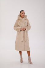 Load image into Gallery viewer, Faux Mink Effect Fur Hooded Coat