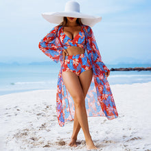 Load image into Gallery viewer, High-End Print Bikini Three-Piece Set – Padded Swimwear for Women