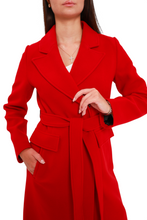 Load image into Gallery viewer, Lafayette Cashmere Blend Overcoat in Ruby