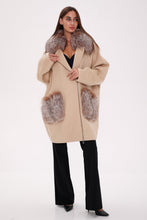 Load image into Gallery viewer, Saga®Furs Silver Fox Wool Alapca Coat