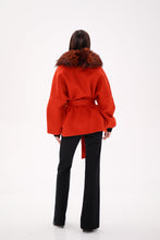 Load image into Gallery viewer, Saga®Furs Silver Fox Wool Alpaca Coat