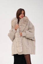 Load image into Gallery viewer, Genuine Polar Fox Boucle Down Coat