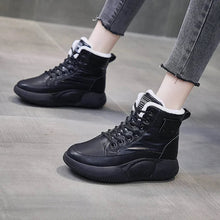 Load image into Gallery viewer, Women’s Plush-Lined Snow Boots – Non-Slip Lace-Up Winter Shoes