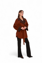 Load image into Gallery viewer, Sandro Cashmere Blend Overcoat in Cinnamon
