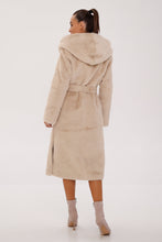Load image into Gallery viewer, Faux Mink Effect Fur Hooded Coat